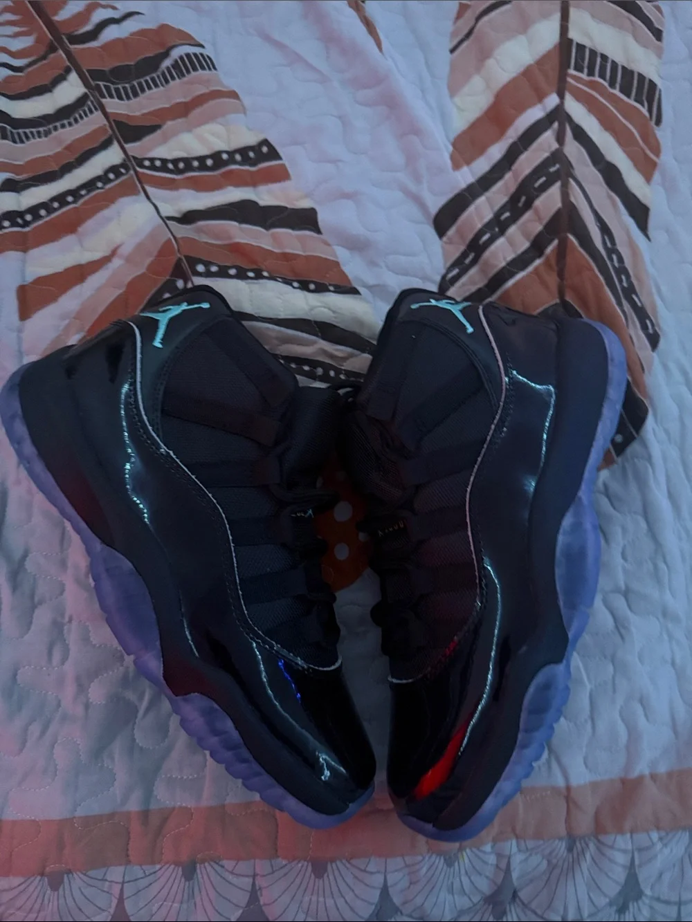 Jordan Boys' Black High-Top Sneakers with Teal Accent